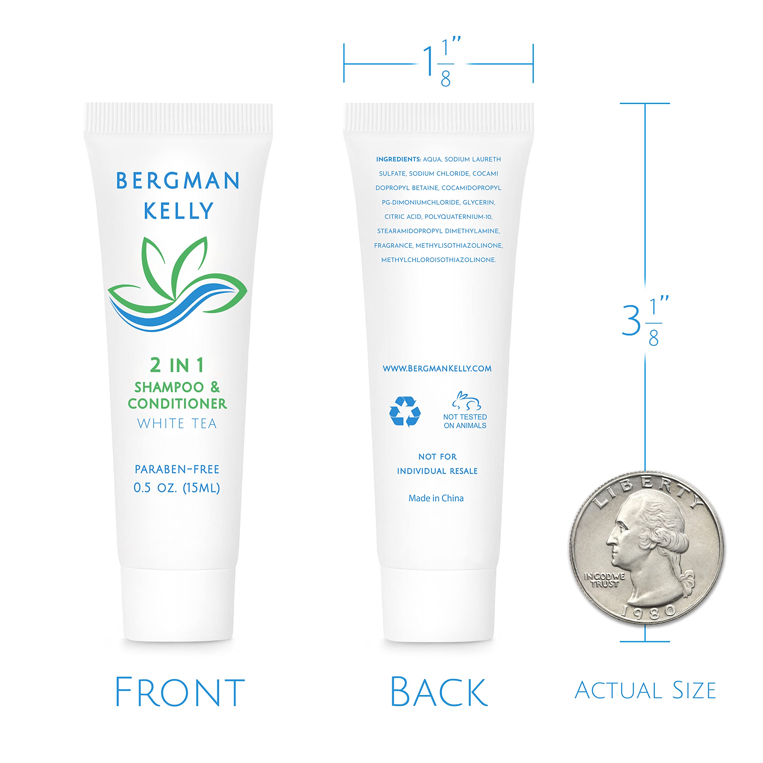 BERGMAN KELLY travel-size 0.5oz bottle ideal for quick restocking
