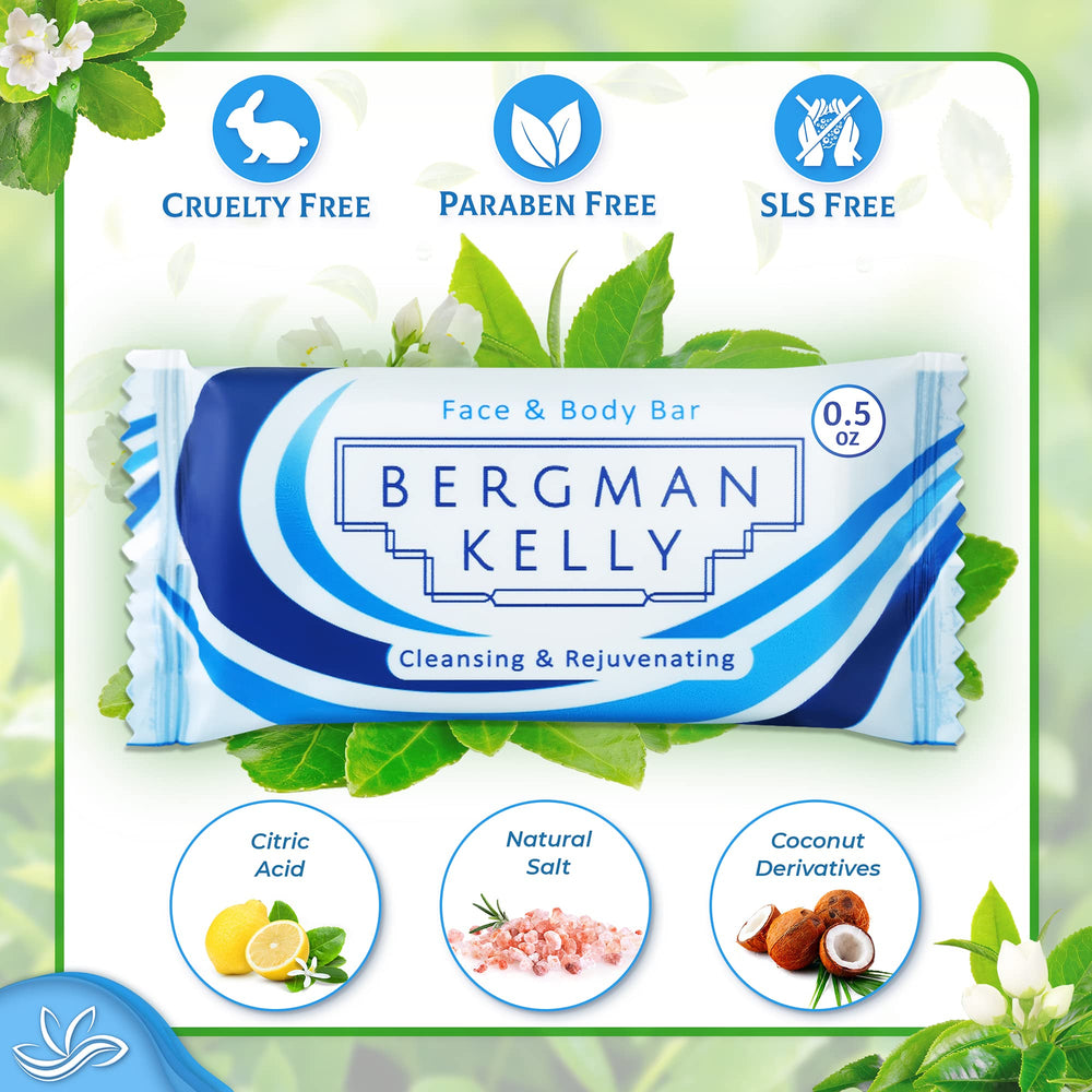 BERGMAN KELLY travel-size hotel soap white tea scent 0.5 oz for hotels
