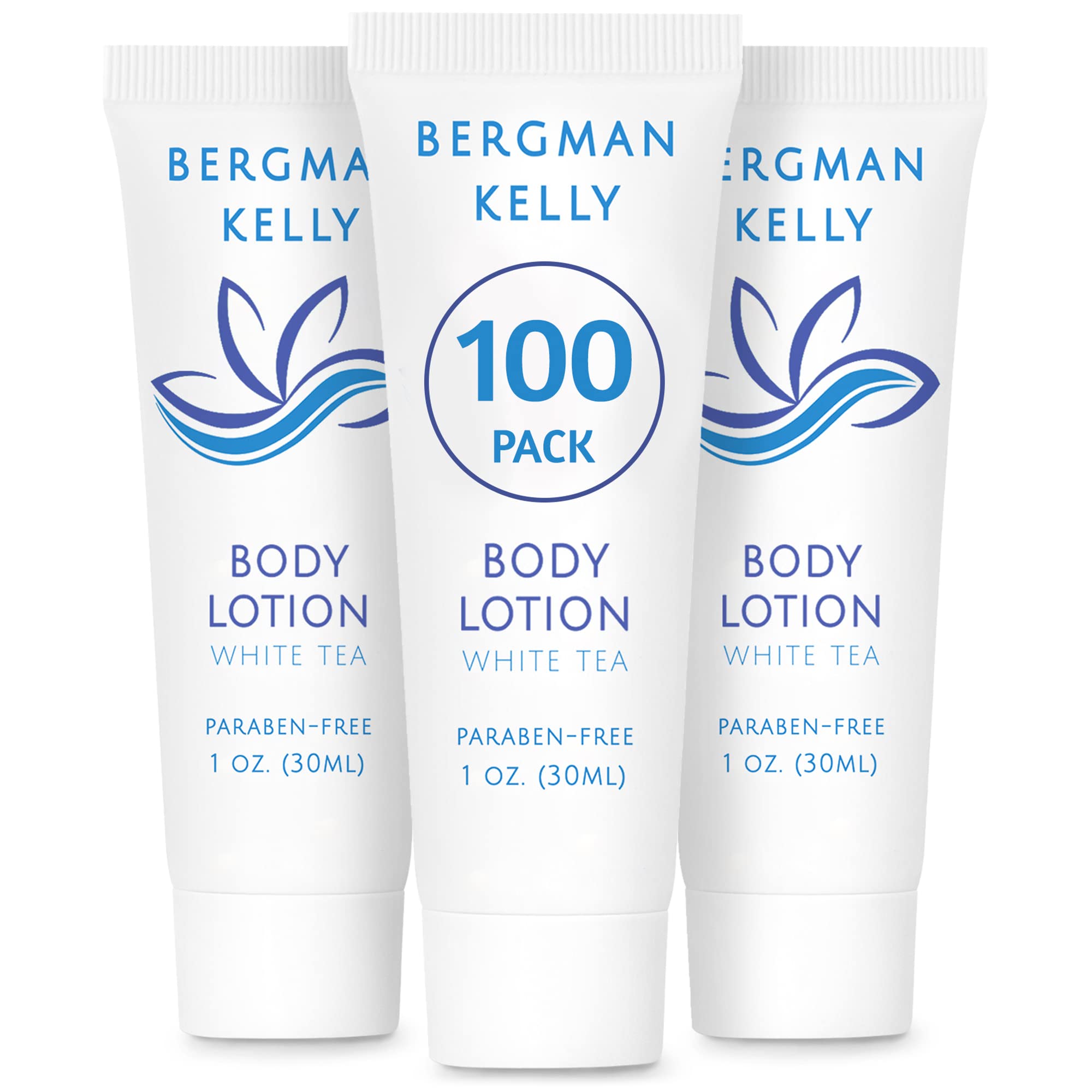 BERGMAN KELLY travel-size lotion 1 oz bottle for guest rooms and on-the-go refreshment.