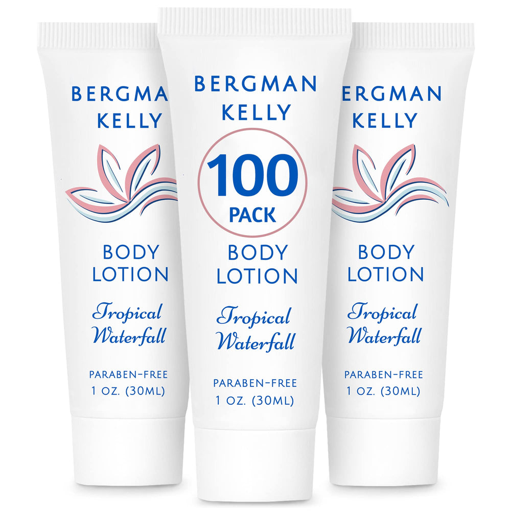 BERGMAN KELLY travel-size 1oz lotion bottle ideal for guest rooms