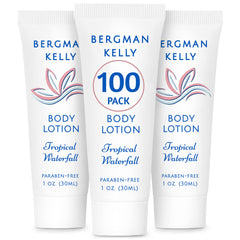 BERGMAN KELLY travel-size 1oz lotion bottle ideal for guest rooms