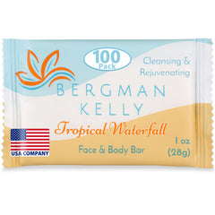 BERGMAN KELLY Tropical Waterfall soap 1oz 100pk packaging for bulk hotel amenities