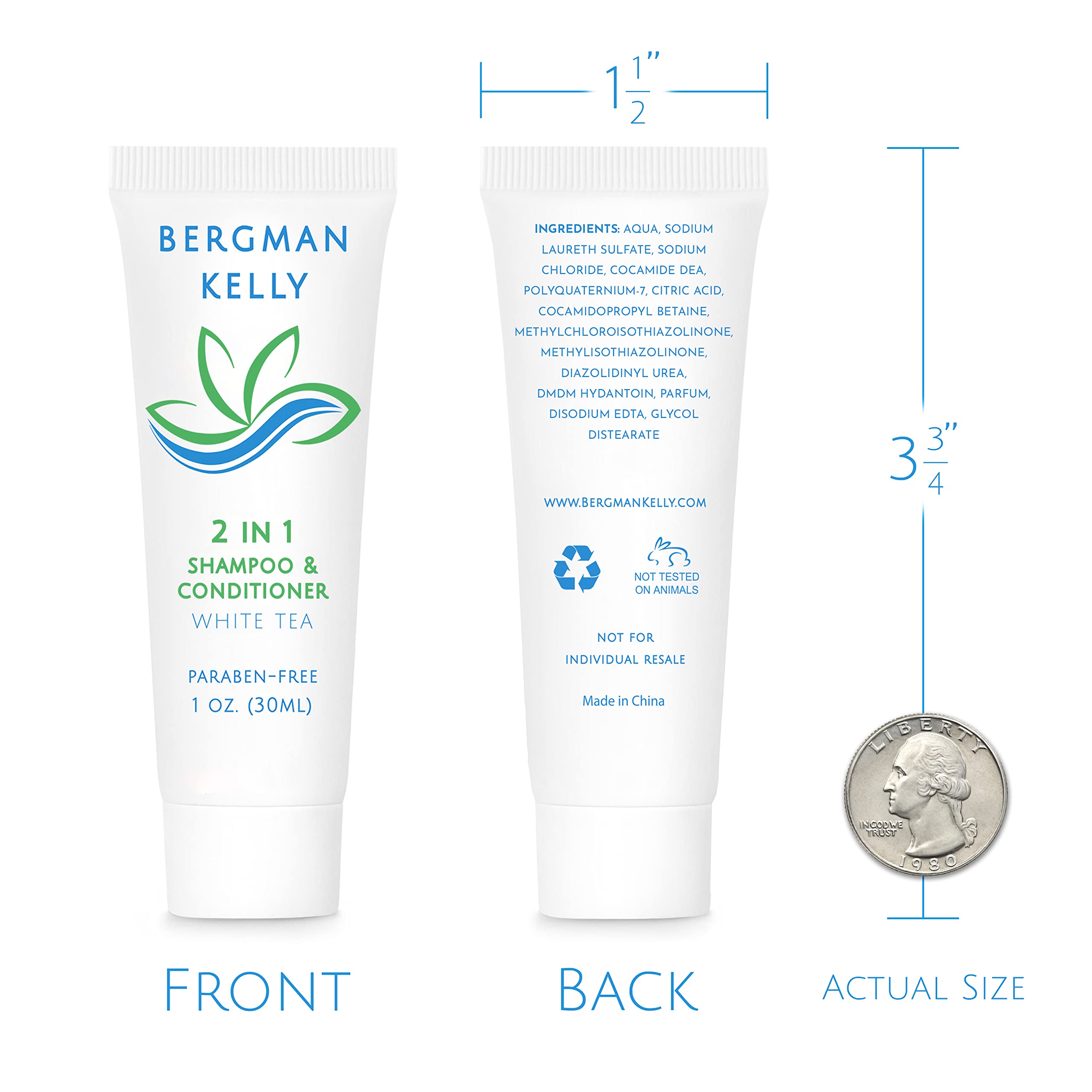 TSA-approved BERGMAN KELLY travel bottle ideal for carry-on luggage.