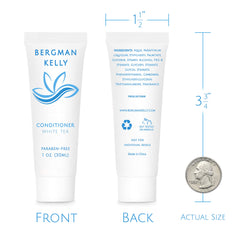 White tea scented BERGMAN KELLY conditioner in bulk hotel amenities for consistent guest delight