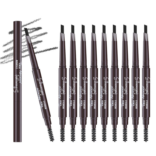 Berinist eyebrow pencil in black outlines brows with precise shaping.
