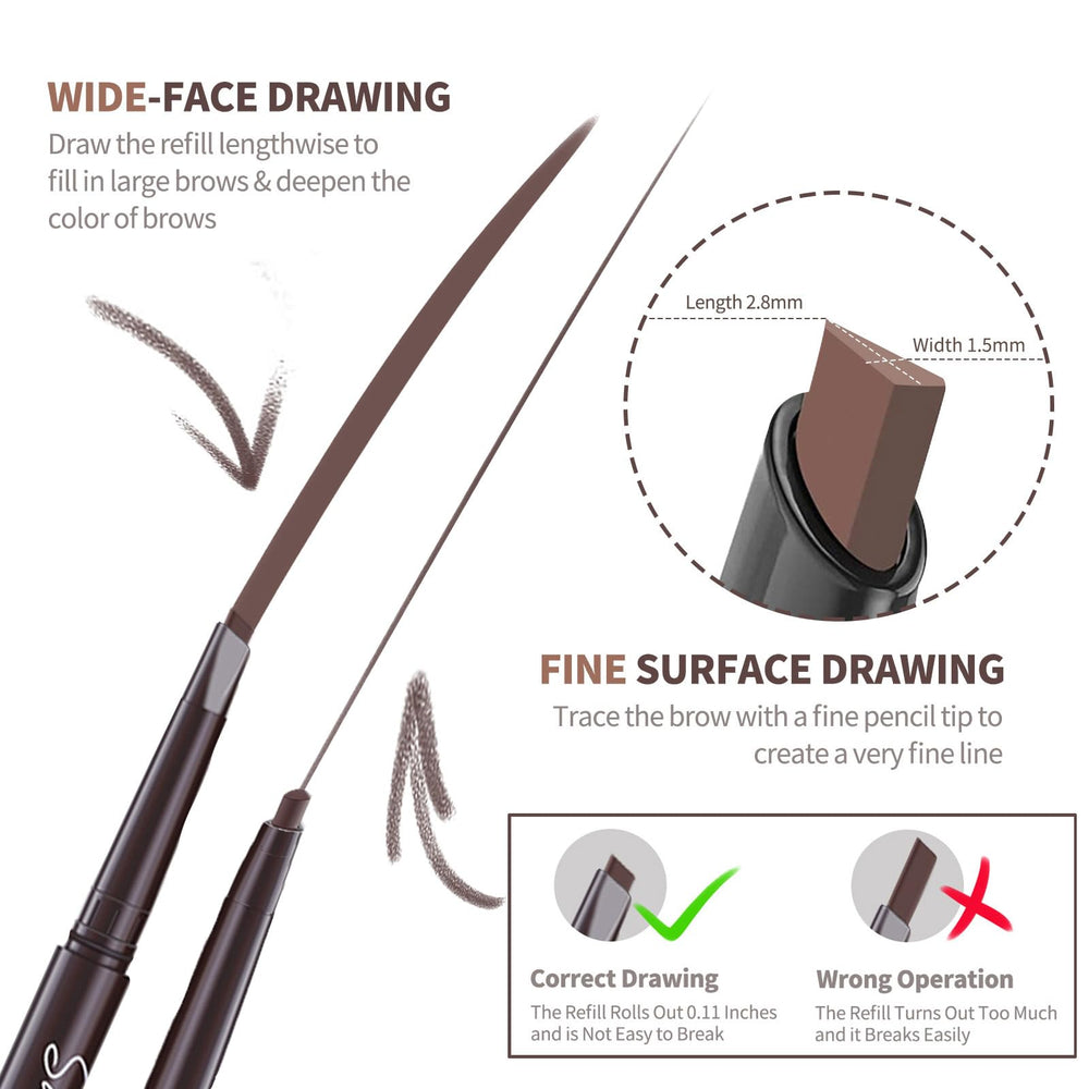 Berinist triangular-tip pencil enables precise edge definition.