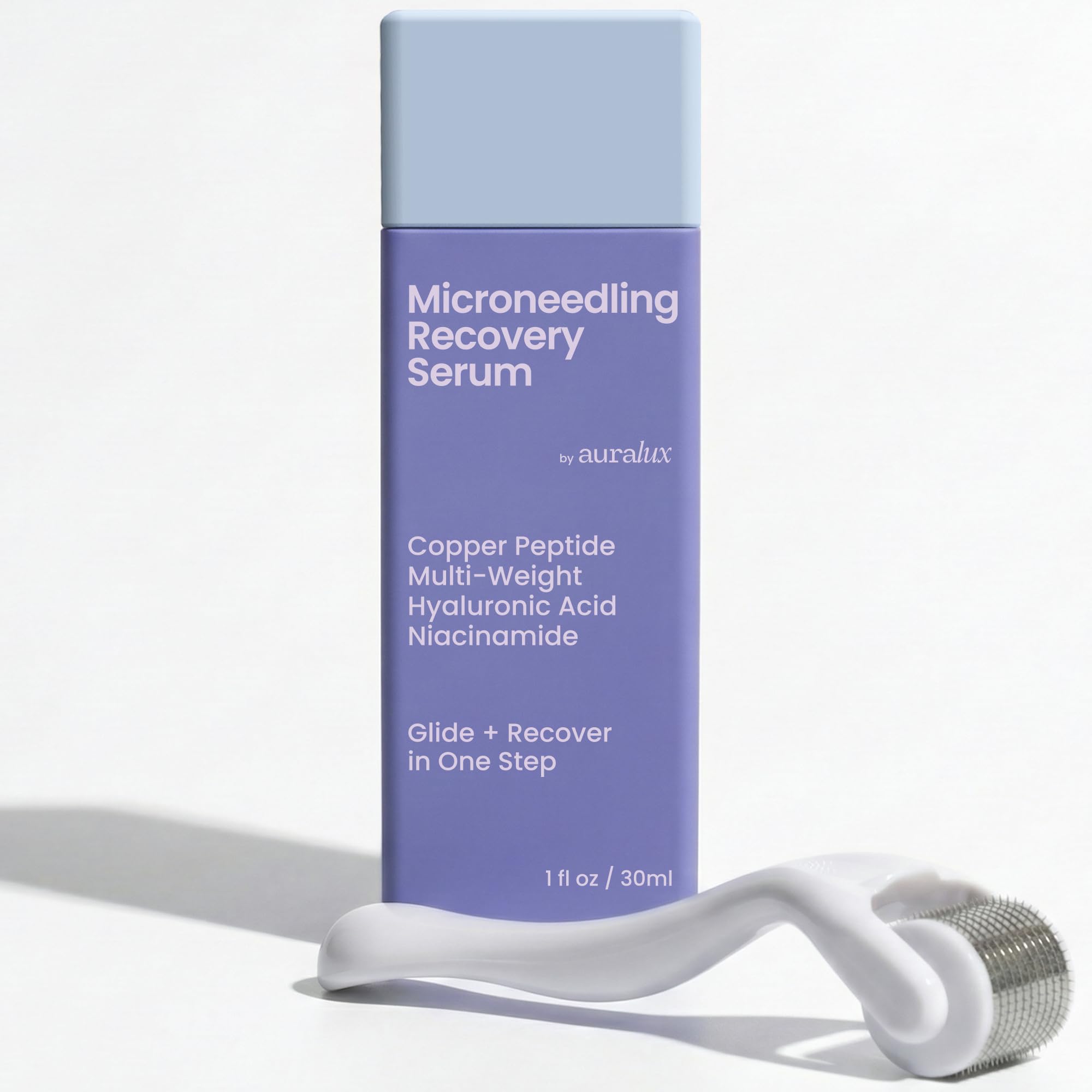 Berkland Auralux bottle with glide-friendly formula for smooth microneedling sessions