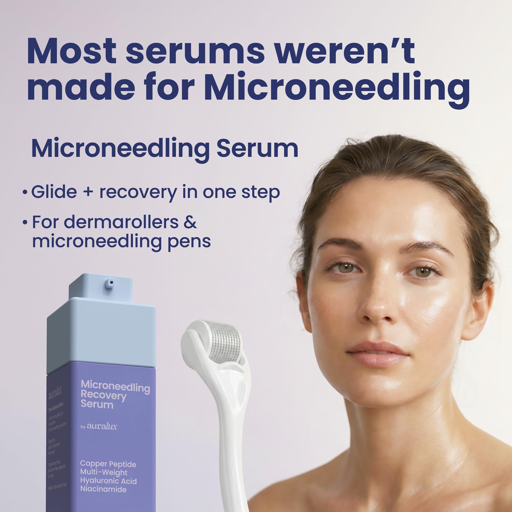 Berkland Auralux slip during dermarolling for comfortable device use