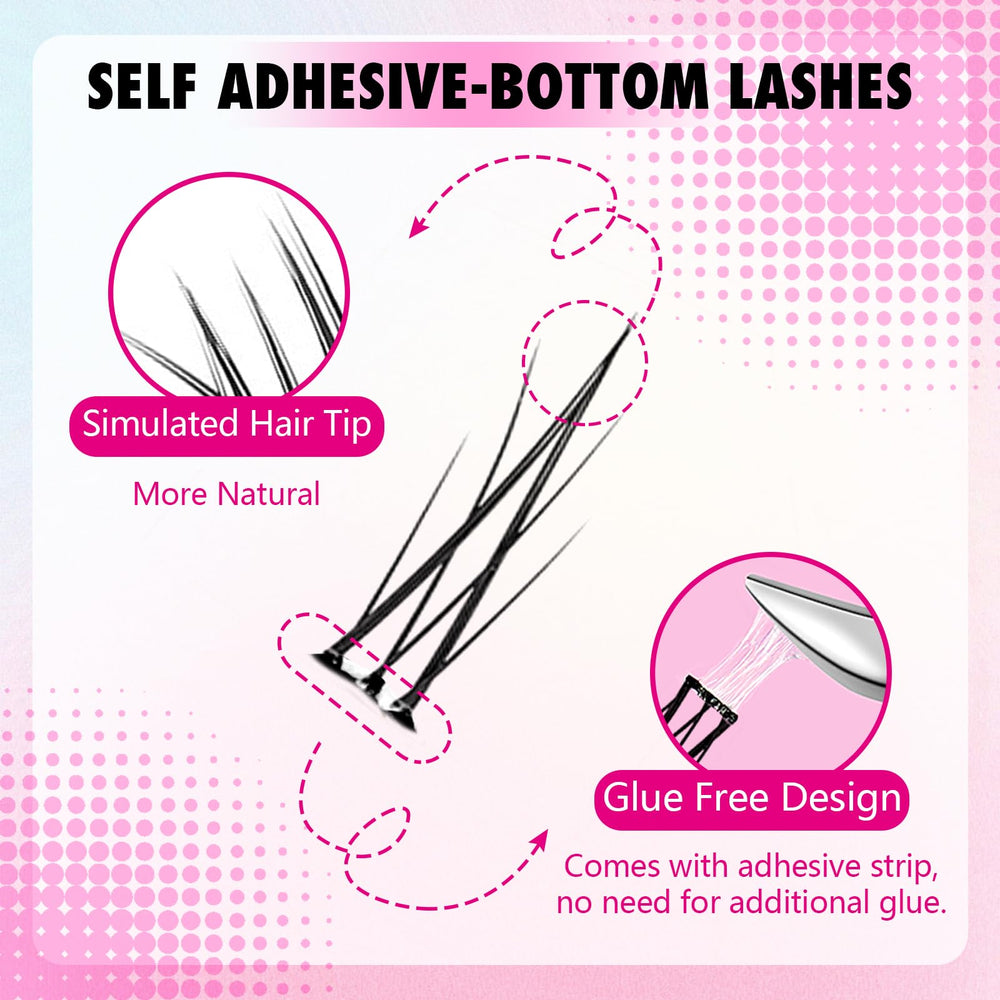 Bershnor glueless bottom lashes application takes about 30 seconds
