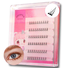 Bershnor self-adhesive bottom lashes spike cluster add subtle depth to eye makeup