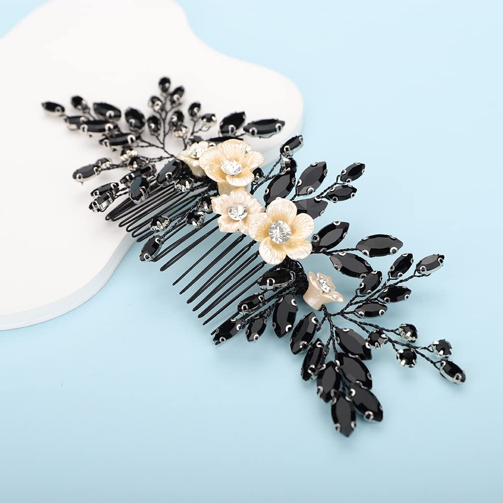 BERYUAN sliding side headpiece with flower crystals for comfortable all-day wear