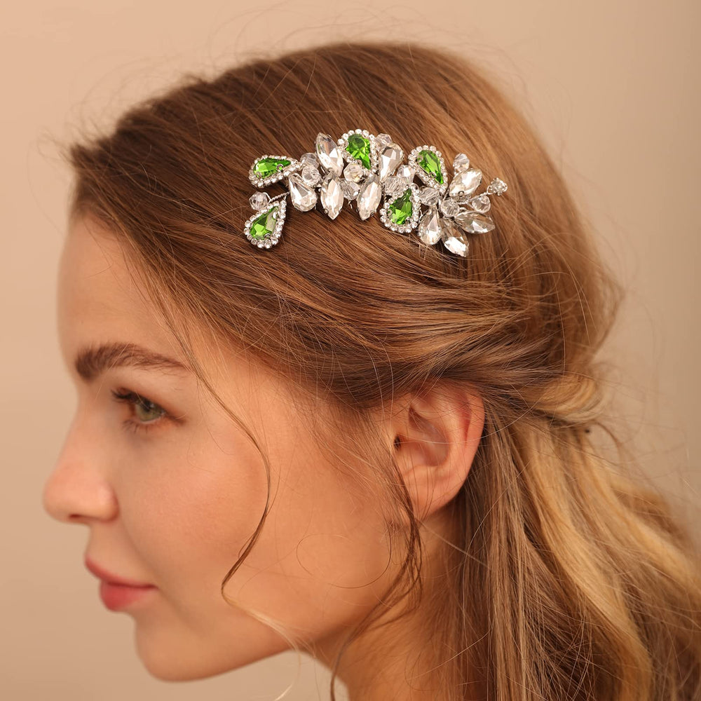 BERYUAN bridesmaid hair piece gold crystal for coordinated looks