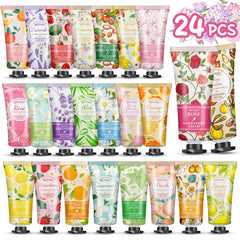 Besnel 24-pack hand cream gift set with rose scent for daily hand care and mood lifting.