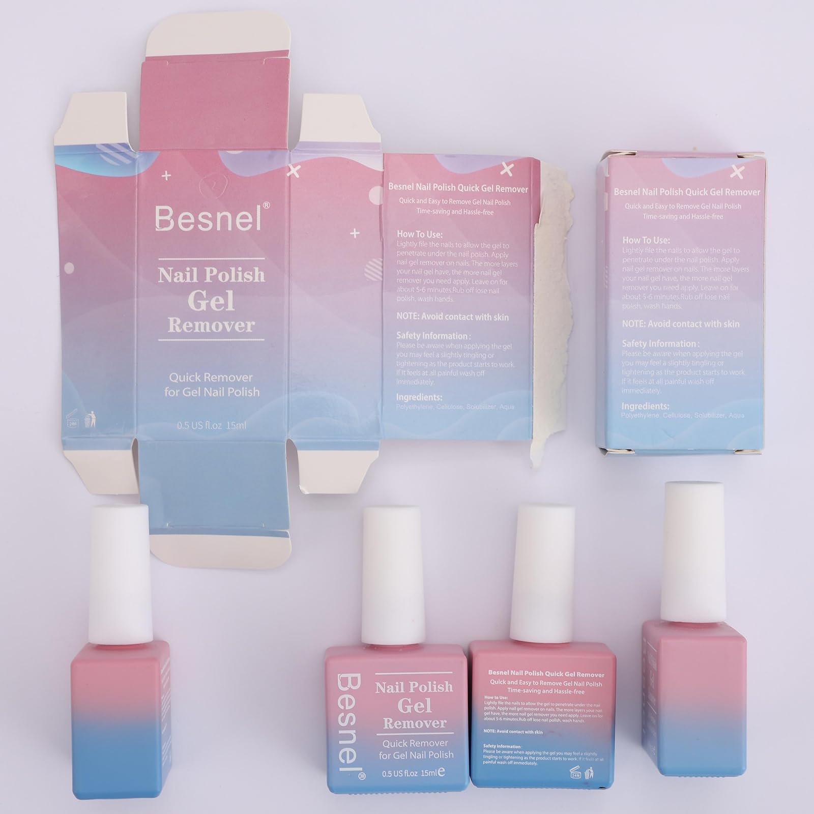 BESNEL nail nutrition pen included to support nails during removal.