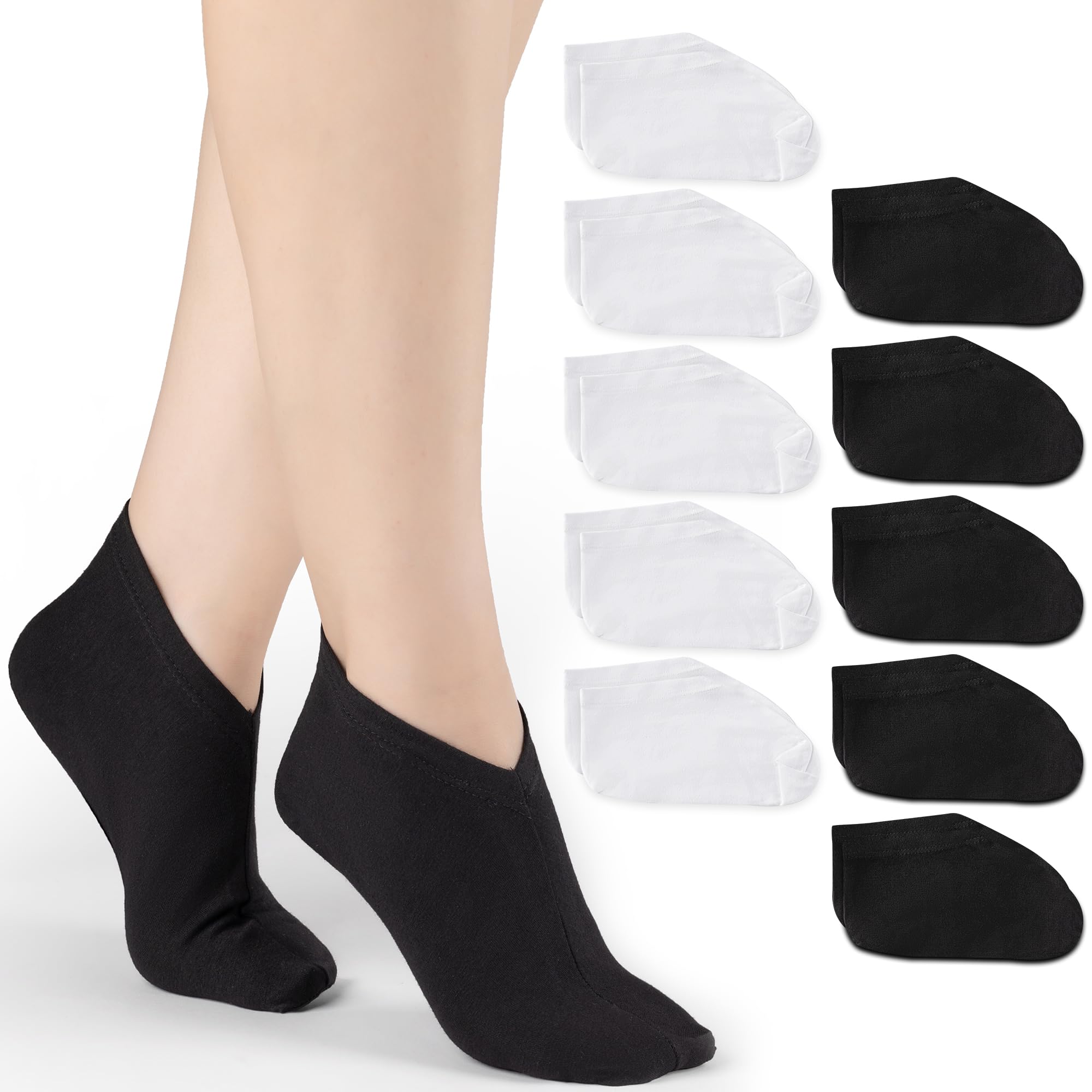 BESSLEE sleep cotton socks regular size in black and white