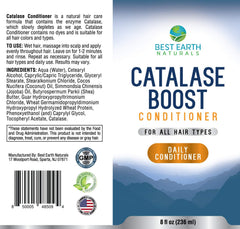 Best Earth Naturals Catalase Formula Conditioner on hair strands showing silky texture