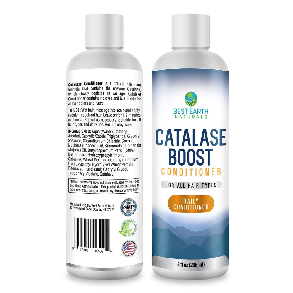 Best Earth Naturals Catalase Formula Conditioner ingredients close-up showing moisture