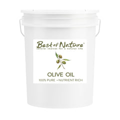 Best of Nature olive oil bottle pour for smooth skin hydration.