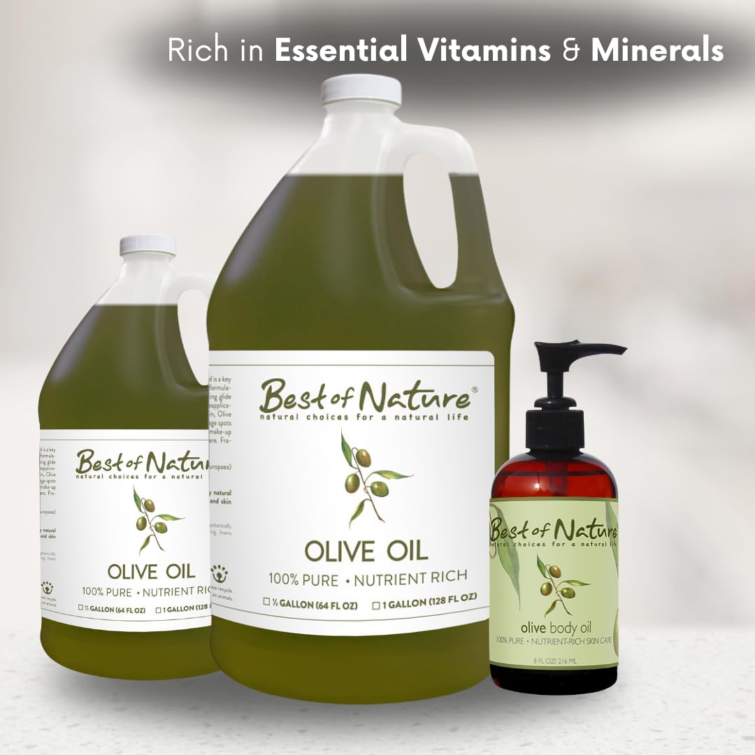 Best of Nature olive oil for hair care with softness and shine.