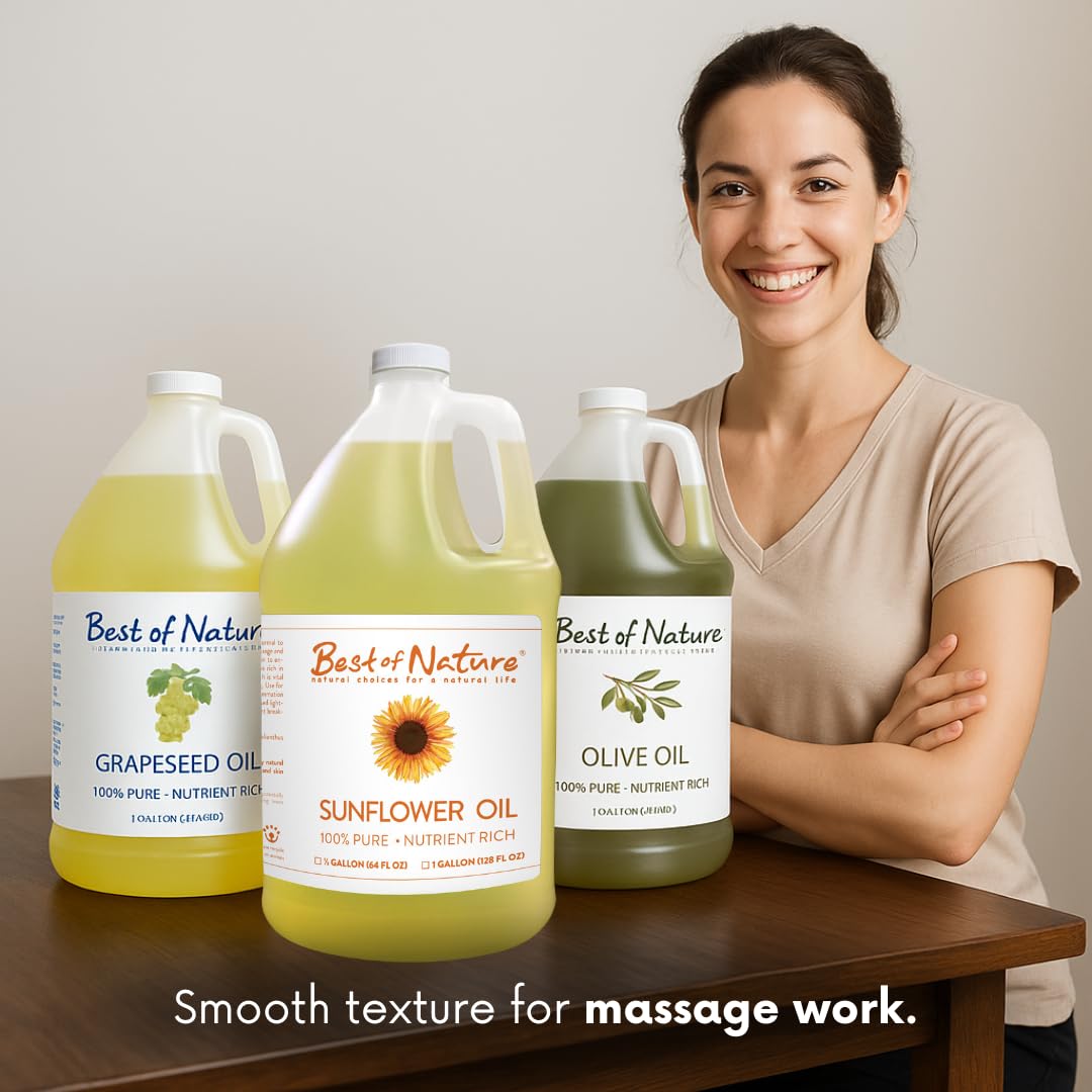 Best of Nature Sunflower Massage Oil during a soothing massage session