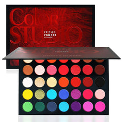 BestLand 35-color palette front view shows versatile matte and shimmer shades.