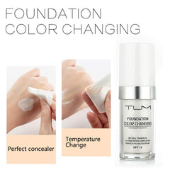 BestLand TLM Colour Changing Foundation application swatch demonstrates seamless blending and coverage.
