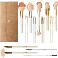 BESTOPE PRO makeup brush set front view for beginners seeking a complete daily look.