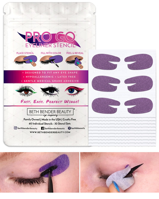 Beth Bender Beauty Pro Go Eyeliner Stencil packaging for quick, precise pro looks.