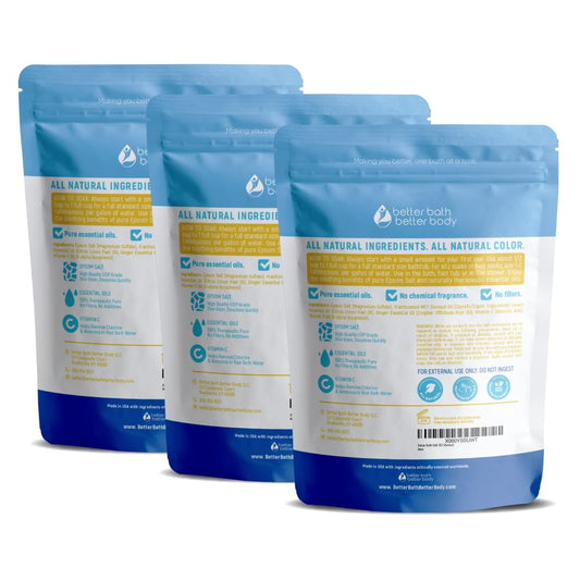 Detox Bath Salt 3-Pack lemon ginger oils close-up aroma