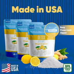 Soothing bath scene with detox bath salt in tub