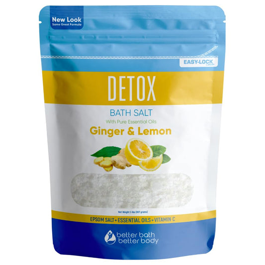 Better Bath Better Body Detox Salt bottle pour for easy, soothing soaks