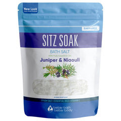 Better Bath Better Body Sitz Bath Soak bottle pour demonstrates easy-to-use packaging for quick cleansing.