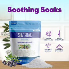 Better Bath Better Body Sitz Bath Soak label design communicates freshness and product integrity.