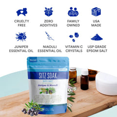 Better Bath Better Body Sitz Bath Soak user enjoying a quiet bath at home.