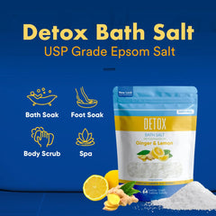 Vitamin C crystals visible in the bath salt mixture