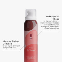 Close-up of mousse texture delivering lightweight fullness for thinning hair.