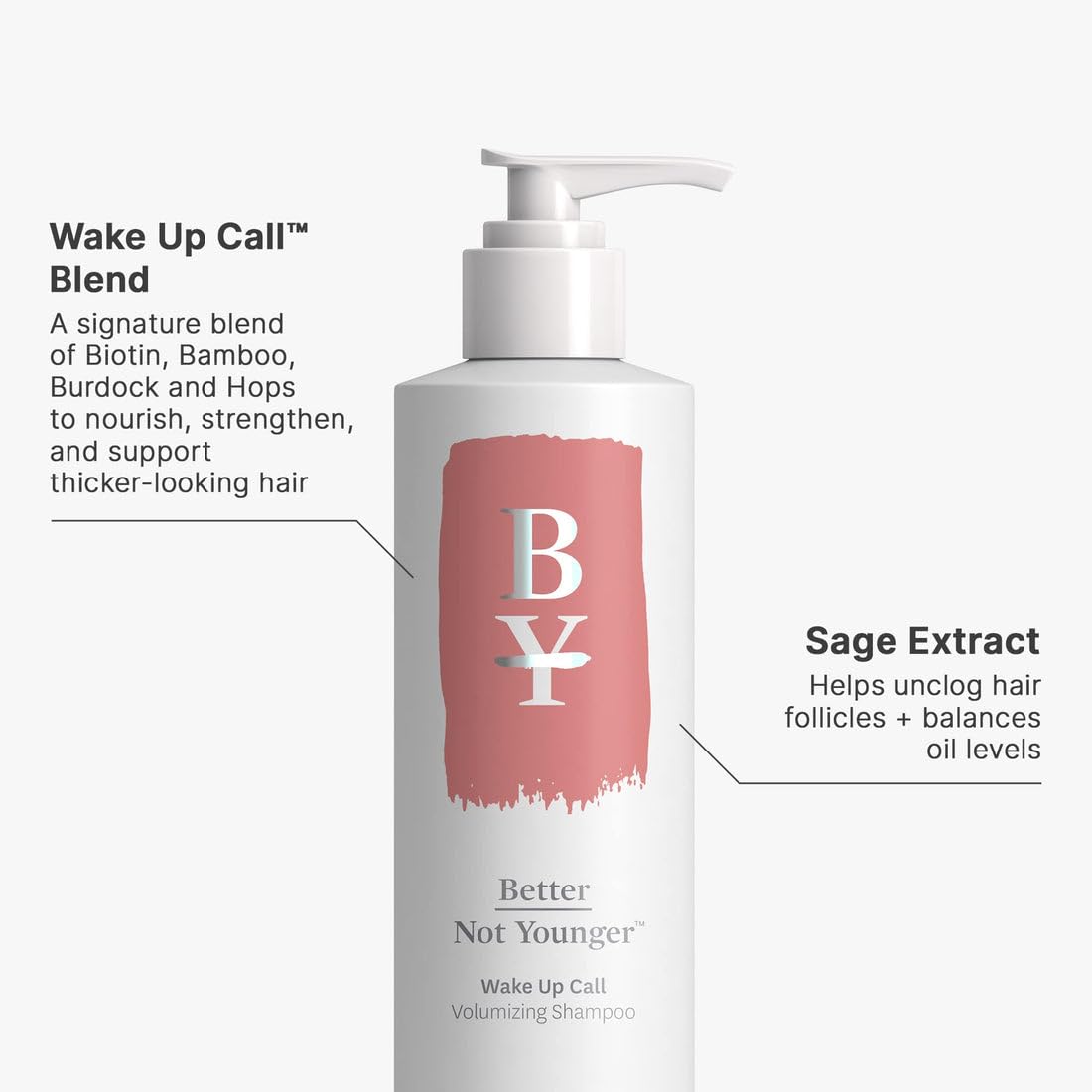 Wake Up Call shampoo bottle designed for gentle cleansing