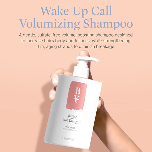 Better Not Younger Wake Up Call lather closeup demonstrates gentle cleansing.