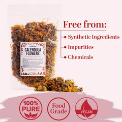 Better Shea Butter calendula flowers for soap making, natural petals for DIY beauty products.