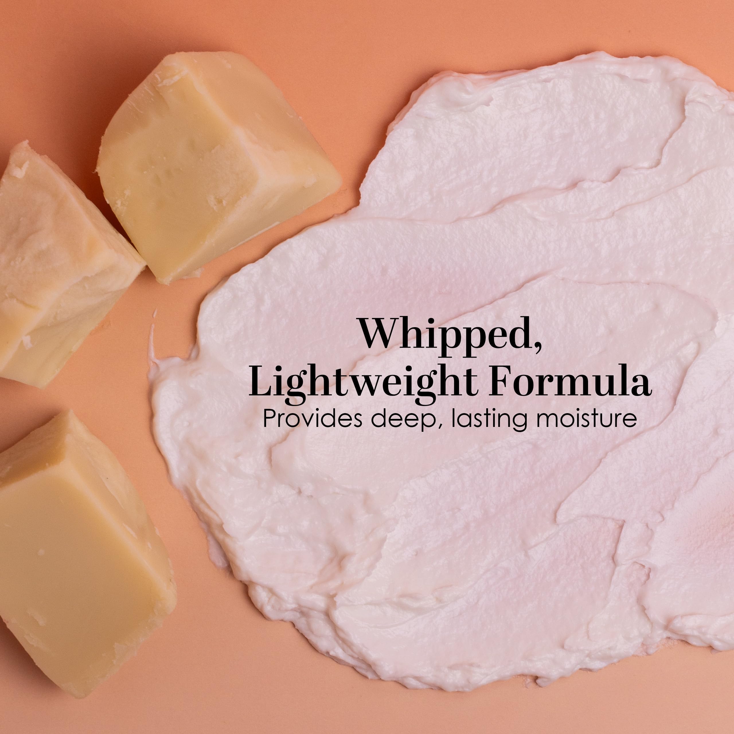 Applying Better Shea Butter unscented body butter on arm for hydration.