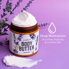 Better Shea Butter Lavender Body Butter aroma scene suggesting a relaxing evening routine.