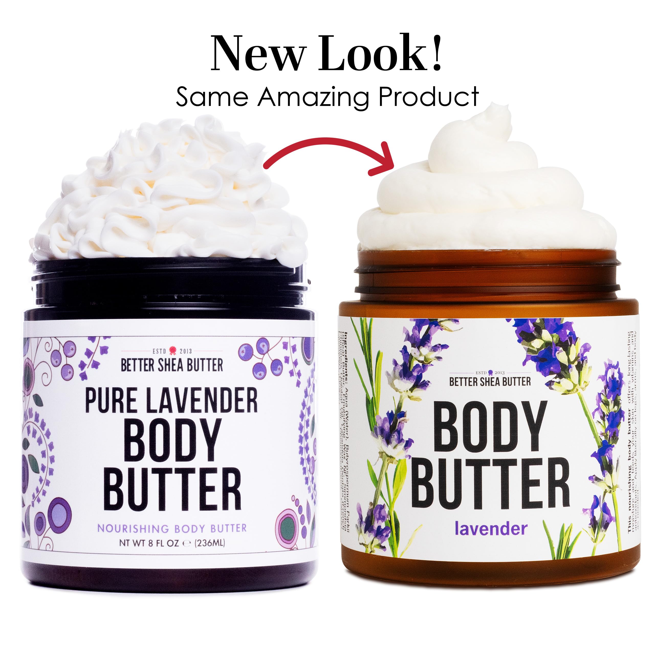 Better Shea Butter Lavender Body Butter vegan label signals natural, cruelty-free care.