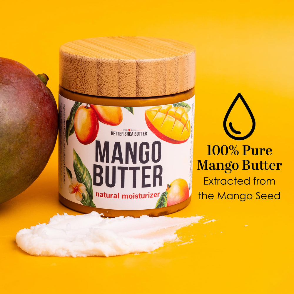 Better Shea Butter mango butter with silky texture for facial hydration.