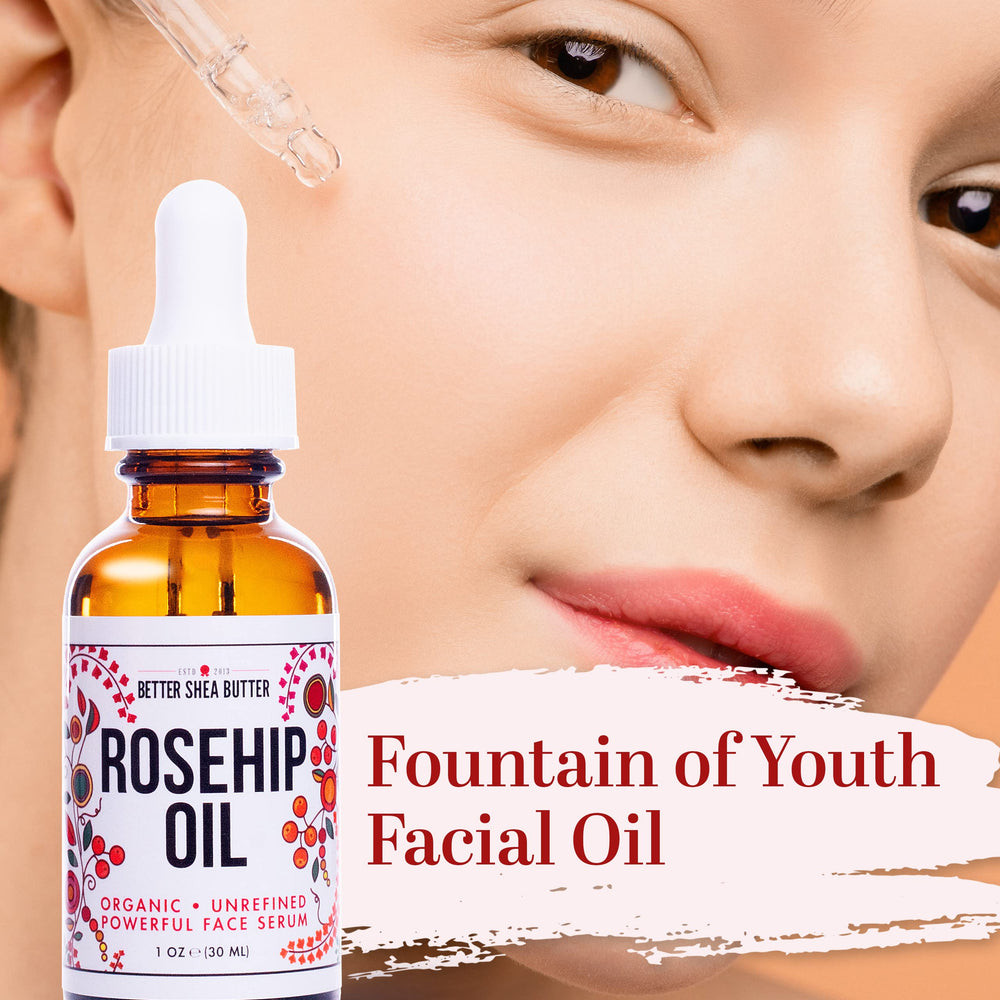 Better Shea Butter Organic Rosehip Oil glass bottle preserves freshness