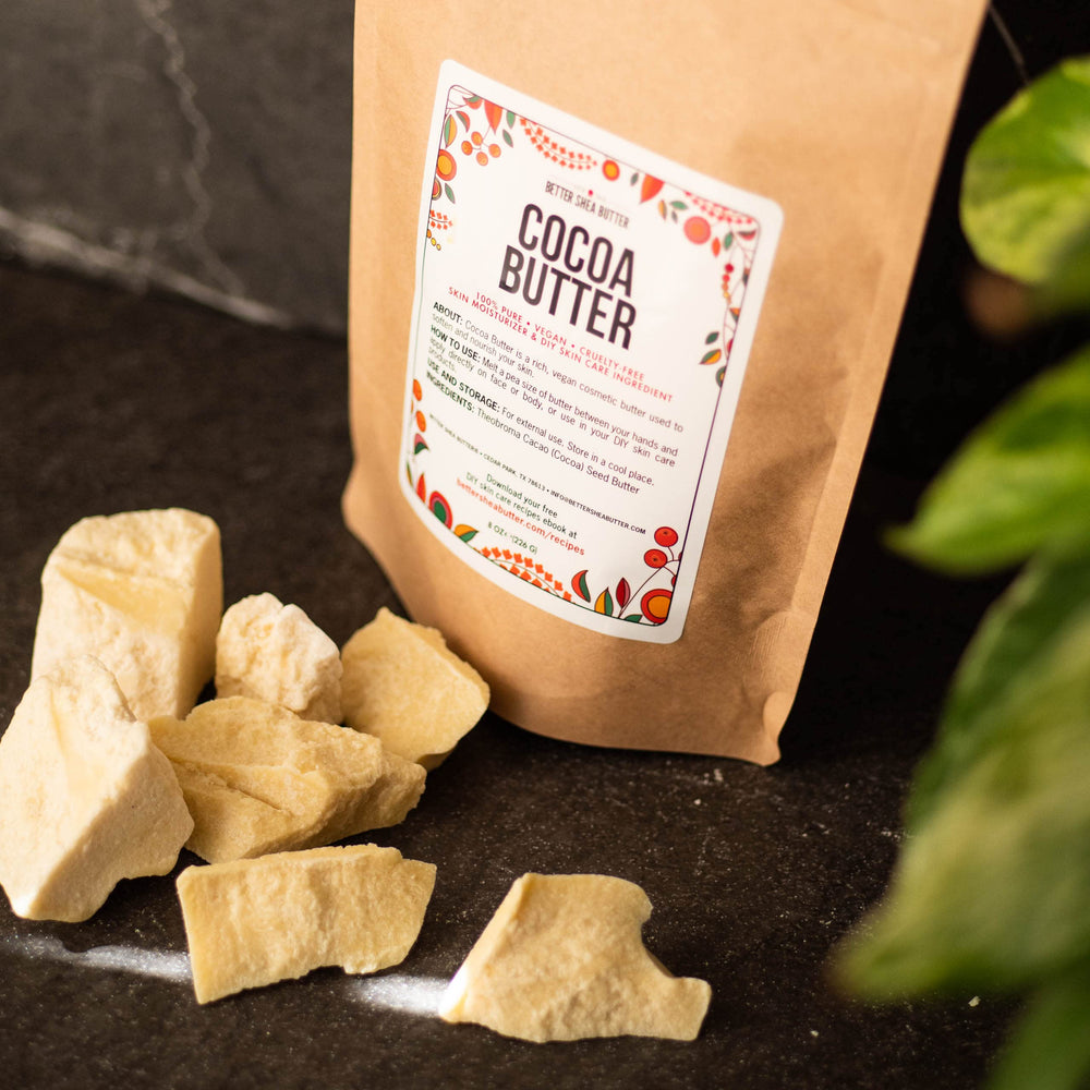 Better Shea Butter Cocoa Butter for Scars used in DIY skincare routines.