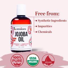 Better Shea Butter Organic Jojoba Oil in hair care routine for shine.