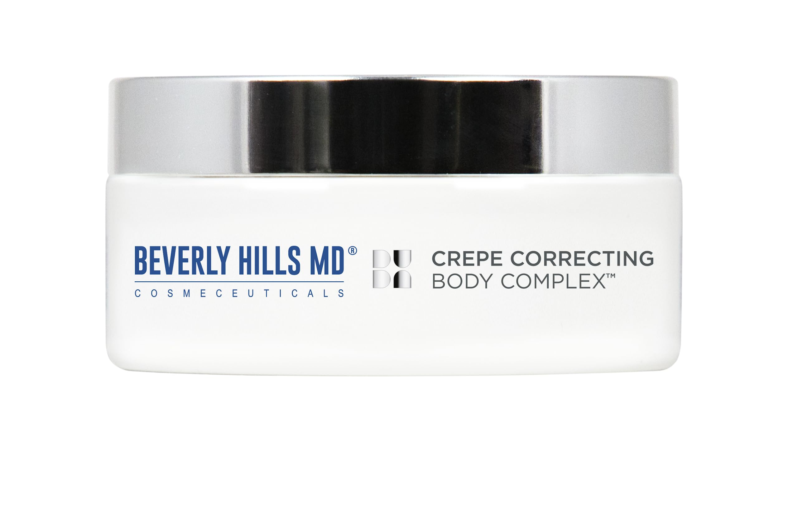 Beverly Hills MD Crepe Correcting Body Complex bottle delivers hydration for smoother skin
