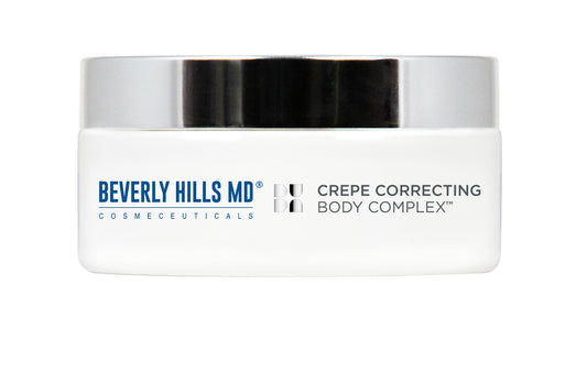 Beverly Hills MD Crepe Correcting Body Complex bottle delivers hydration for smoother skin