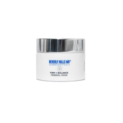 Beverly Hills MD Firm + Balance mask jar close showing textured clay for a firmer look