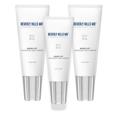 Beverly Hills MD Rapid-Lift neck serum application for firmer neck and smoother skin
